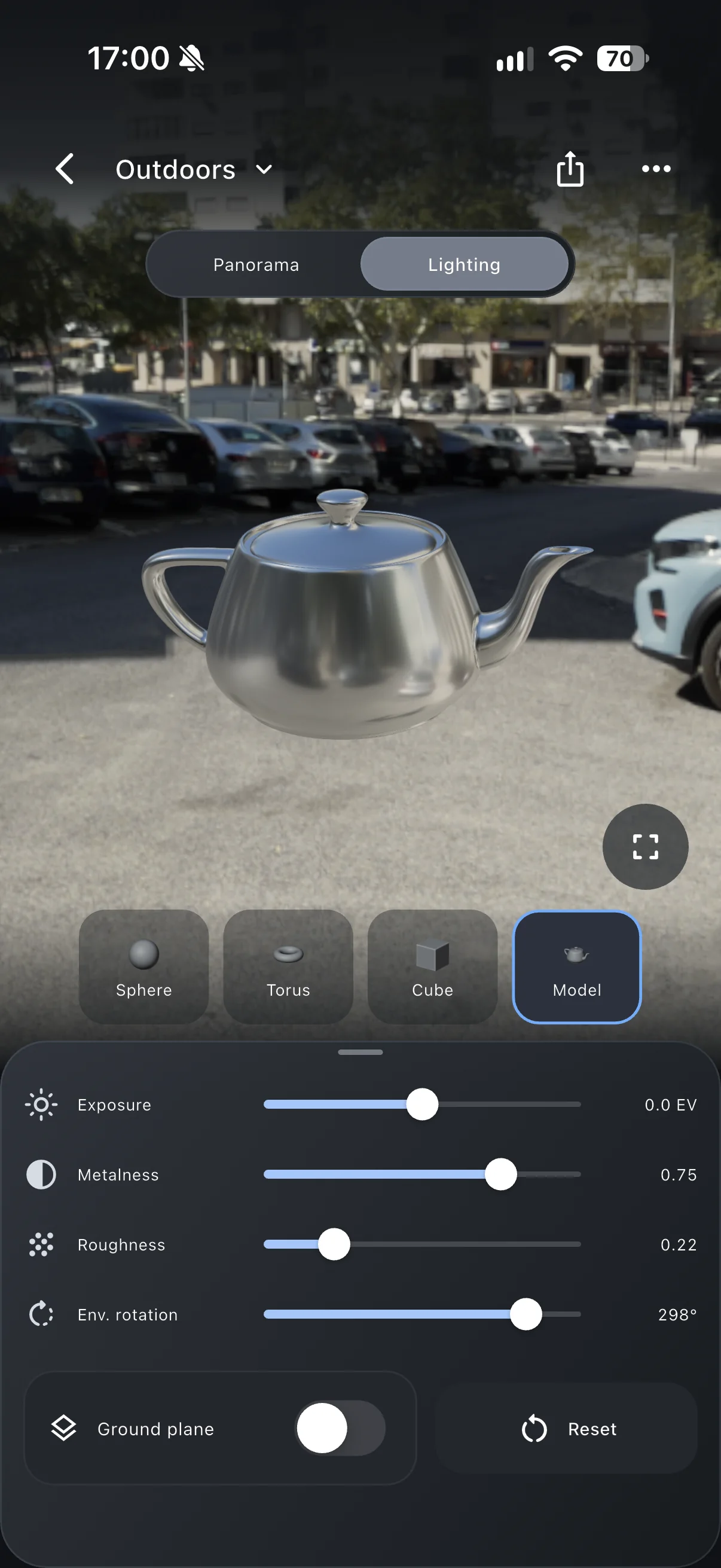 HDRiris preview interface